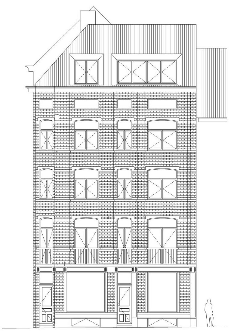 Karperstraat, renovatie naar meergezinswoning, Molenbeek